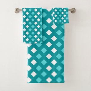 Ensemble de serviettes de bain turquoise foncé Pla