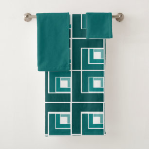 Ensemble de serviettes de bain turquoise Topsy Tur