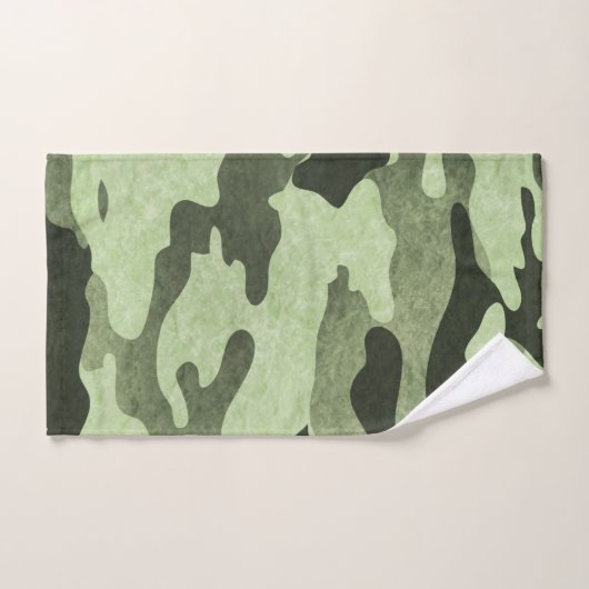 Ensemble de serviettes de bain vert Camouflage (Serviette à main)