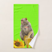 Ensemble de serviettes de bain vert de singe flora (Serviette à main)