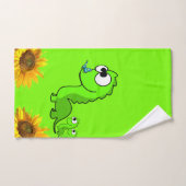 Ensemble de serviettes de bain vert Dinosaure Flor (Serviette à main)