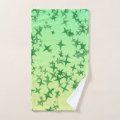 Ensemble de serviettes de bain vert et jaune (Serviette à main)