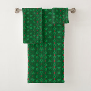 Ensemble De Serviettes De Bain Vert Mid Garland