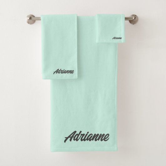 Ensemble De Serviettes De Bain Vert Mint (En situation)