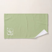 Ensemble de serviettes de bain vert Sage clair mon (Serviette à main)