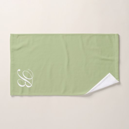 Ensemble de serviettes de bain vert Sage clair mon (Serviette à main)