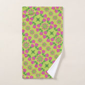 Ensemble de serviettes de bain vertes Mandalas Fle (Serviette à main)