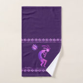 Ensemble de serviettes de bain violet Kokopelli (Serviette à main)