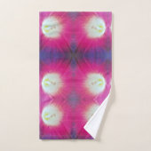 Ensemble de serviettes de bain violettes et blanch (Serviette à main)