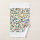 ensemble de serviettes de bain voyage autour du mo (Serviette à main)