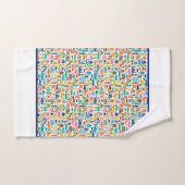 ensemble de serviettes de bain voyage autour du mo (Serviette à main)