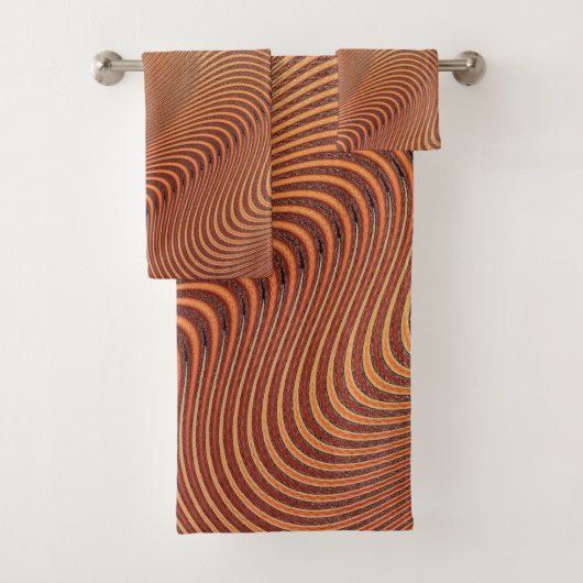 Ensemble de serviettes de bain Waves Abstrait - Br (En situation)