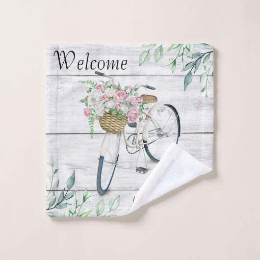 Ensemble de serviettes de bain Welcome Spring Vélo (Gant de toilette)