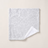 Ensemble de serviettes de bain "White Floral Patte (Gant de toilette)