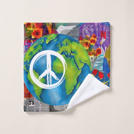 Ensemble de serviettes de bain World Peace (Gant de toilette)