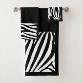 Ensemble de serviettes de bain Zebra Print (En situation)