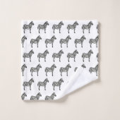 Ensemble de serviettes de bain Zebra Safari Peintu (Gant de toilette)