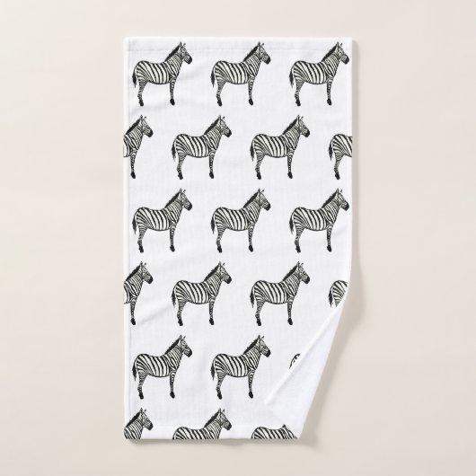 Ensemble de serviettes de bain Zebra Safari Peintu (Serviette à main)