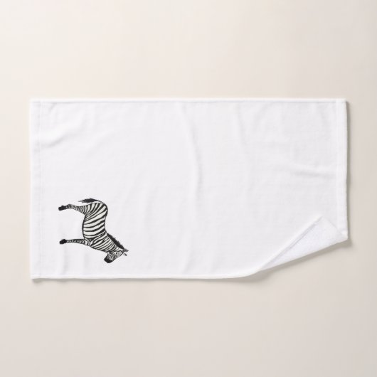 Ensemble de serviettes de bain Zebra Safari Peintu (Serviette à main)