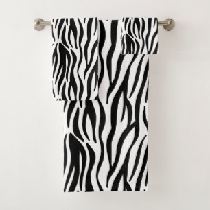 ensemble de serviettes de bain zèbre imprimé