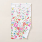 Ensemble de serviettes de bains à fleurs de printe (Serviette à main)