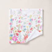 Ensemble de serviettes de bains à fleurs de printe (Gant de toilette)