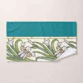 Ensemble de serviettes de bains aux fleurs d'Iris  (Serviette à main)