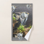 Ensemble de serviettes de bains de poisson à rayur (Serviette à main)