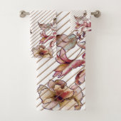 Ensemble de serviettes de bains Floral Watercolor (En situation)