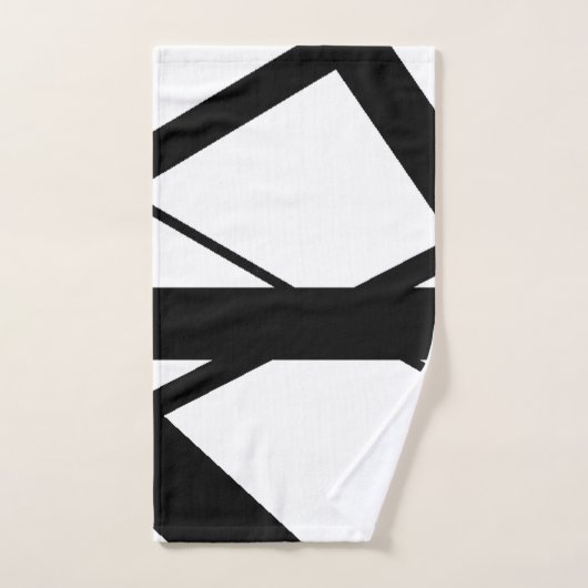 Ensemble de serviettes de bains géométriques noir  (Serviette à main)