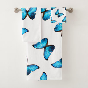 Ensemble de serviettes de bains - Papillon bleu Mo
