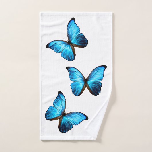 Ensemble de serviettes de bains - Papillon bleu Mo (Serviette à main)