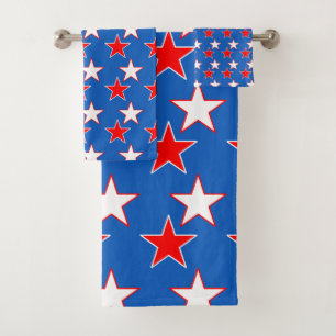 Ensemble de serviettes de bains Patriotic Red & Wh
