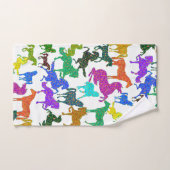 Ensemble de serviettes de bains Rainbow Horses (Serviette à main)