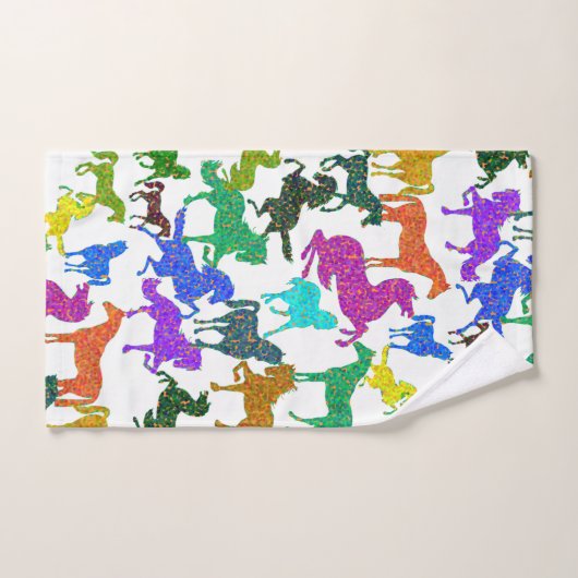 Ensemble de serviettes de bains Rainbow Horses (Serviette à main)