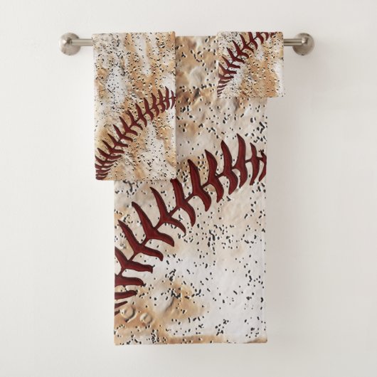 Ensemble de serviettes de baseball rustique super (En situation)