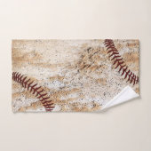 Ensemble de serviettes de baseball rustique super (Serviette à main)