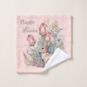 Ensemble de serviettes de bienvenue de lapin de Pâ (Gant de toilette)