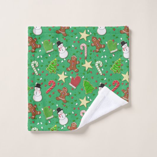 Ensemble de serviettes de biscuits de Noël (Gant de toilette)
