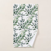 Ensemble de serviettes de botanique de verdure (Serviette à main)
