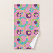 Ensemble de serviettes de cercle rose funky (Serviette à main)