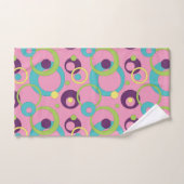 Ensemble de serviettes de cercle rose funky (Serviette à main)