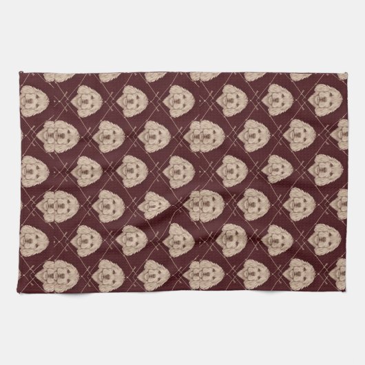 Ensemble de serviettes de cuisine Cockapoo à motif (Horizontal)