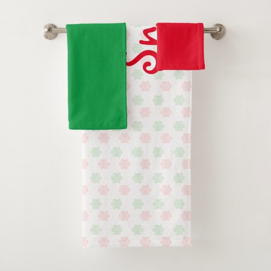 Ensemble de serviettes de draps de neige de Noël (En situation)