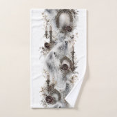 Ensemble de serviettes de fantôme gothique foncé (Serviette à main)