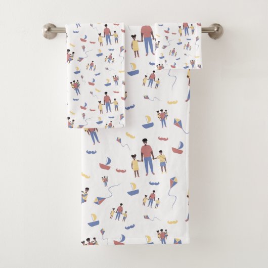 Ensemble de serviettes de fêtes des pères (En situation)