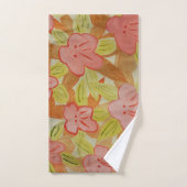 Ensemble de serviettes de fleurs de couleur automn (Serviette à main)