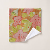 Ensemble de serviettes de fleurs de couleur automn (Gant de toilette)