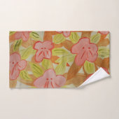 Ensemble de serviettes de fleurs de couleur automn (Serviette à main)