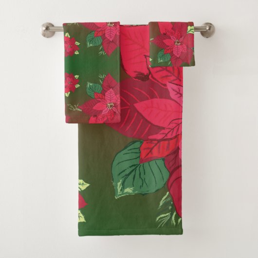 Ensemble de serviettes de fleurs de Noël (En situation)